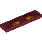 LEGO Dark Red Tile 1 x 4 with Magma Cube Eyes (29912 / 77299)