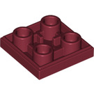LEGO Donkerrood Tegel 2 x 2 Omgekeerd (11203)