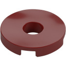 LEGO Dark Red Tile 2 x 2 Round with Hole in Center (15535)