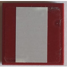 LEGO Dark Red Tile 2 x 2 with White Stripe Sticker with Groove (3068)