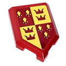 LEGO Donkerrood Tegel 2 x 3 Pentagonal met Gryffindor Emblem Sticker (22385)