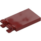 LEGO Dark Red Tile 2 x 3 with Horizontal Clips (Thick Open 'O' Clips) (30350 / 65886)