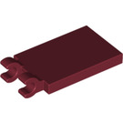 LEGO Dark Red Tile 2 x 3 with Horizontal Clips ('U' Clips) (30350)