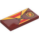 LEGO Dark Red Tile 2 x 4 with Harry Potter Shirt with Red (87079 / 104422)