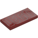 LEGO Dark Red Tile 2 x 4 with "LEGO" (79853 / 87079)