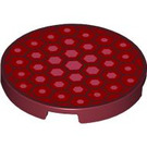 LEGO Dark Red Tile 3 x 3 Round with Red Hexagons (67095 / 100384)