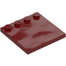 LEGO Dark Red Tile 4 x 4 with Studs on Edge (6179)