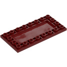 LEGO Tmavě červená Dlaždice 4 x 8 Převrácený (83496)