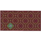 LEGO Dark Red Tile 4 x 8 Inverted with Gold Squares and HP Slytherin House Snake Sticker (83496)