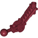 LEGO Dark Red Toa Arm 5 x 7 Bent with Ball Joint and Axle Joiner (32476)