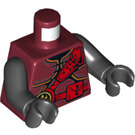 LEGO Dark Red Torso Ninjago Armor with Straps and Utility Belt (973 / 76382)