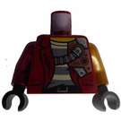 LEGO Dark Red Torso with Shoulder Plate and Pearl Gold Left Arm (973 / 76382)