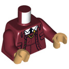 LEGO Donkerrood Trein Conductor Minifig Torso (973 / 76382)