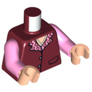 LEGO Dark Red Trolley Witch Minifig Torso (973 / 76382)