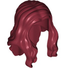 LEGO Dark Red Wavy Long Hair with Parting (33461 / 95225)