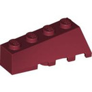 LEGO Rouge foncé Coin 2 x 4 Sloped La gauche (43721)
