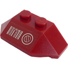 LEGO Dark Red Wedge 2 x 4 Triple with Barcode Sticker (47759)