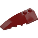 LEGO Rosso scuro Cuneo 2 x 6 Doppio Sinistra (5830 / 41748)