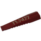 LEGO Dark Red Wedge 4 x 16 Triple Curved with 'T1-7477' Right Sticker (45301)