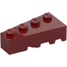 LEGO Mørkerød Kile Klods 2 x 4 Venstre (41768)