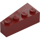 LEGO Mørkerød Kile Klods 2 x 4 Højre (41767)