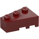 LEGO Tummanpunainen Kiila Palikka 3 x 2 Vasen (6565)