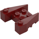 LEGO Rojo oscuro Cuña Ladrillo 3 x 4 con muescas para espigas (50373)