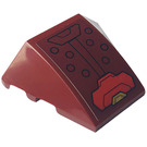 LEGO Dark Red Wedge Curved 3 x 4 Triple with Iron Man Hulkbuster Armor Sticker (64225)
