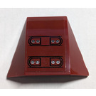 LEGO Dark Red Wedge Curved 3 x 4 Triple with Silver Rivets and Armor Plates Sticker (64225)