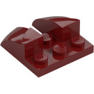 LEGO Dark Red Wedge Plate 2 x 3 with Curved Slopes (3 x 4) (3220)