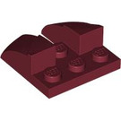 LEGO Dark Red Wedge Plate 2 x 3 with Curved Slopes (3 x 4) (3220)