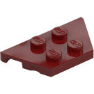 LEGO Mørk rød Kile Plate 2 x 4 (51739)