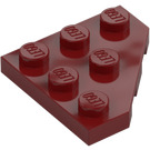 LEGO Rojo oscuro Cuña Placa 3 x 3 Esquina (2450)