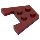 LEGO Rouge foncé Coin assiette 3 x 4 sans encoches pour tenons (4859)