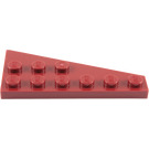 LEGO Dunkelrot Keil Platte 3 x 6 Flügel Links (54384)