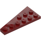 LEGO Rouge Foncé Pièce de monnaie assiette 3 x 6 Aile Droite (54383)