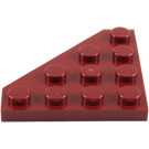 LEGO Rouge foncé Coin assiette 4 x 4 Coin (30503)
