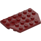 LEGO Ciemno czerwony Klin Płytka 4 x 6 bez Narożniki (32059 / 88165)