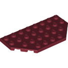 LEGO Donkerrood Wig Plaat 4 x 8 met Hoeken (68297)