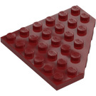 LEGO Donkerrood Wig Plaat 6 x 6 Hoek (6106)