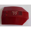 LEGO Dark Red Windscreen 6 x 8 x 2 Curved with Tan ' 77 and DINO UNIT ' Right Side Sticker (40995)