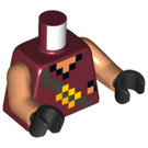 LEGO Donkerrood Zombie Hunter Minifig Torso (973 / 76382)