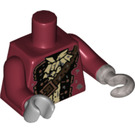 LEGO Donkerrood Zombie Pirate Minifig Torso met Dark Rood Armen (973 / 10895)