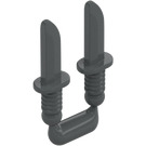 LEGO Dark Stone Gray 2 Knives on Sprue (44658 / 70749)