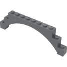 LEGO Dark Stone Gray Arch 1 x 12 x 3 with Raised Arch and 5 Cross Supports (18838 / 30938)