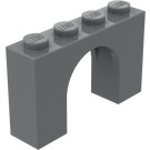 LEGO Grigio pietra scuro Arco 1 x 4 x 2 (6182)