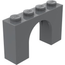 LEGO Dark Stone Gray Arch 1 x 4 x 2 (6182)