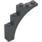 LEGO Dark Stone Gray Arch 1 x 5 x 4 Regular Bow, Unreinforced Underside (2339 / 14395)