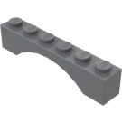 LEGO Dark Stone Gray Arch 1 x 6 Continuous Bow (3455)