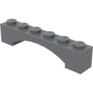 LEGO Mørk steingrå Bue 1 x 6 Hevet bue (92950)